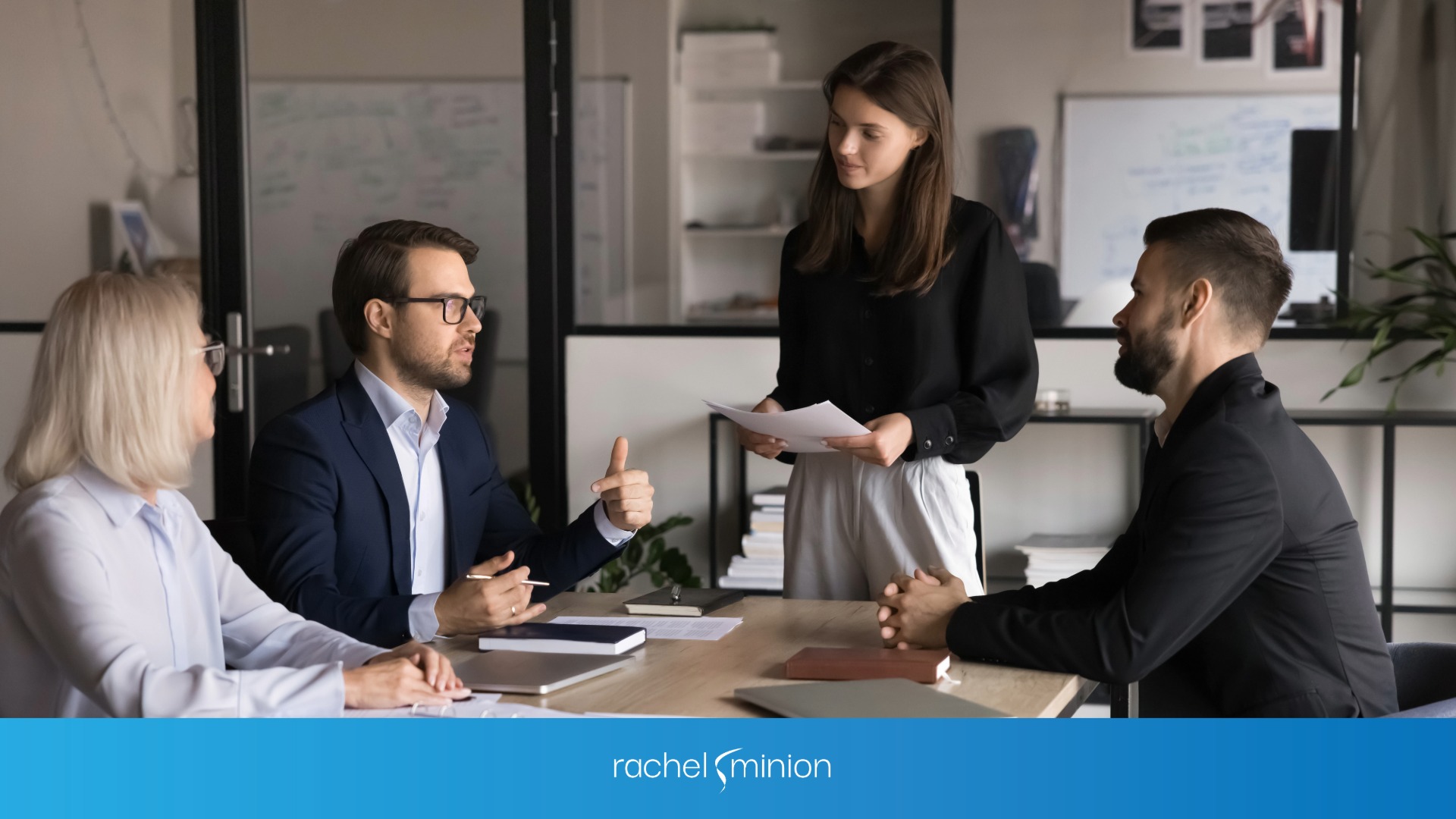 A CMO talking with the marketing team