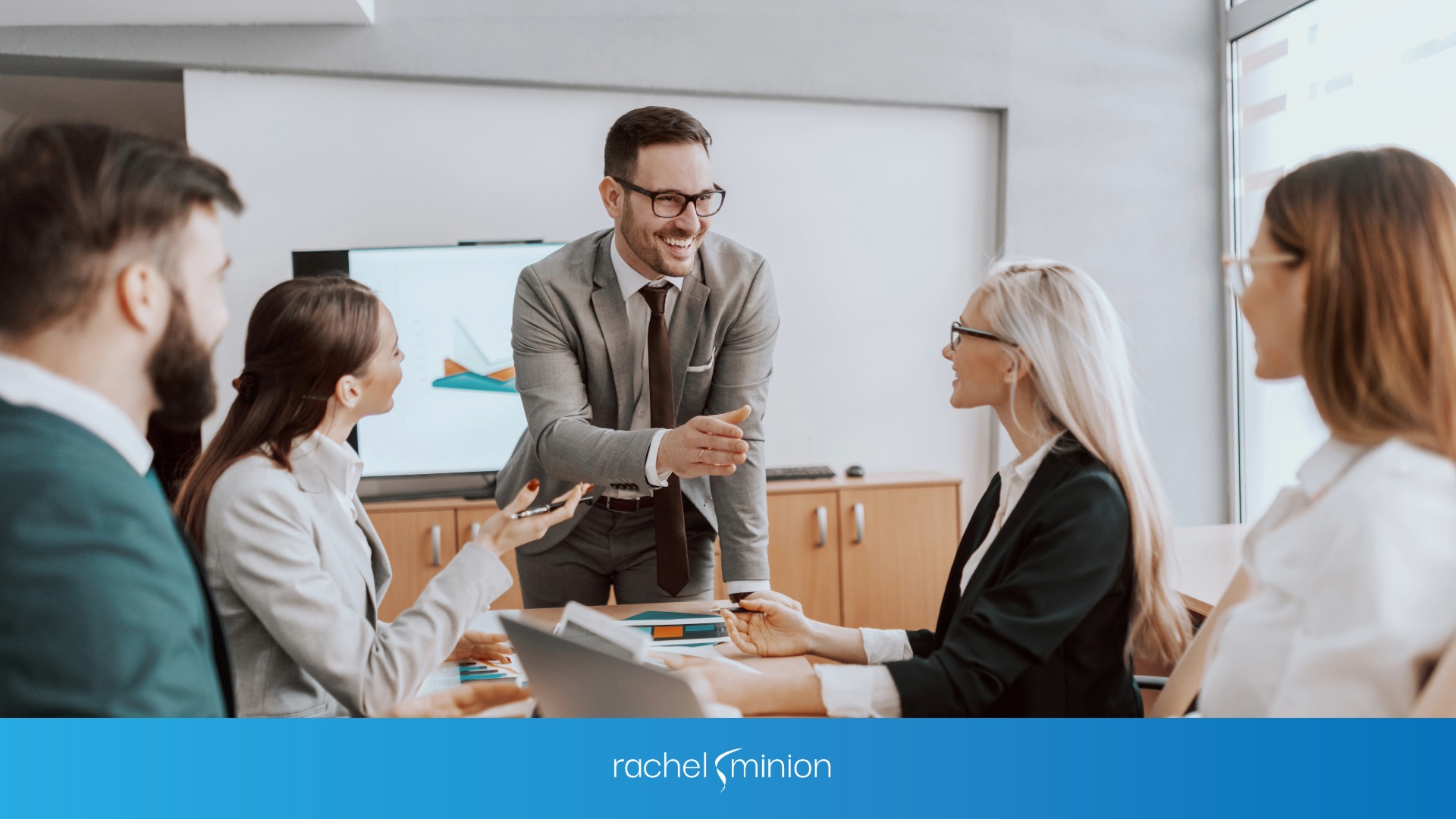 A leader talking to the marketing team