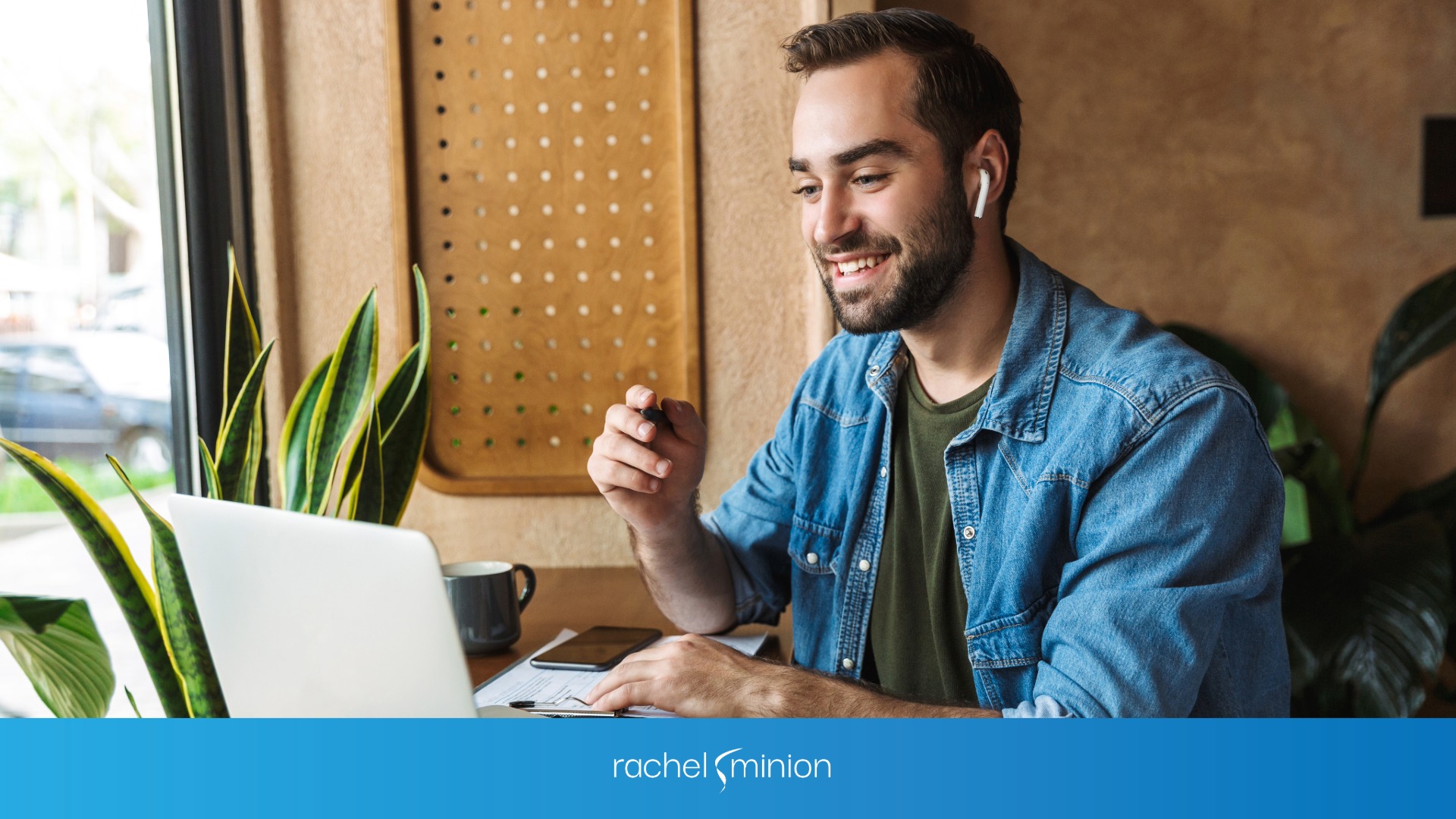 A man working on a computer
