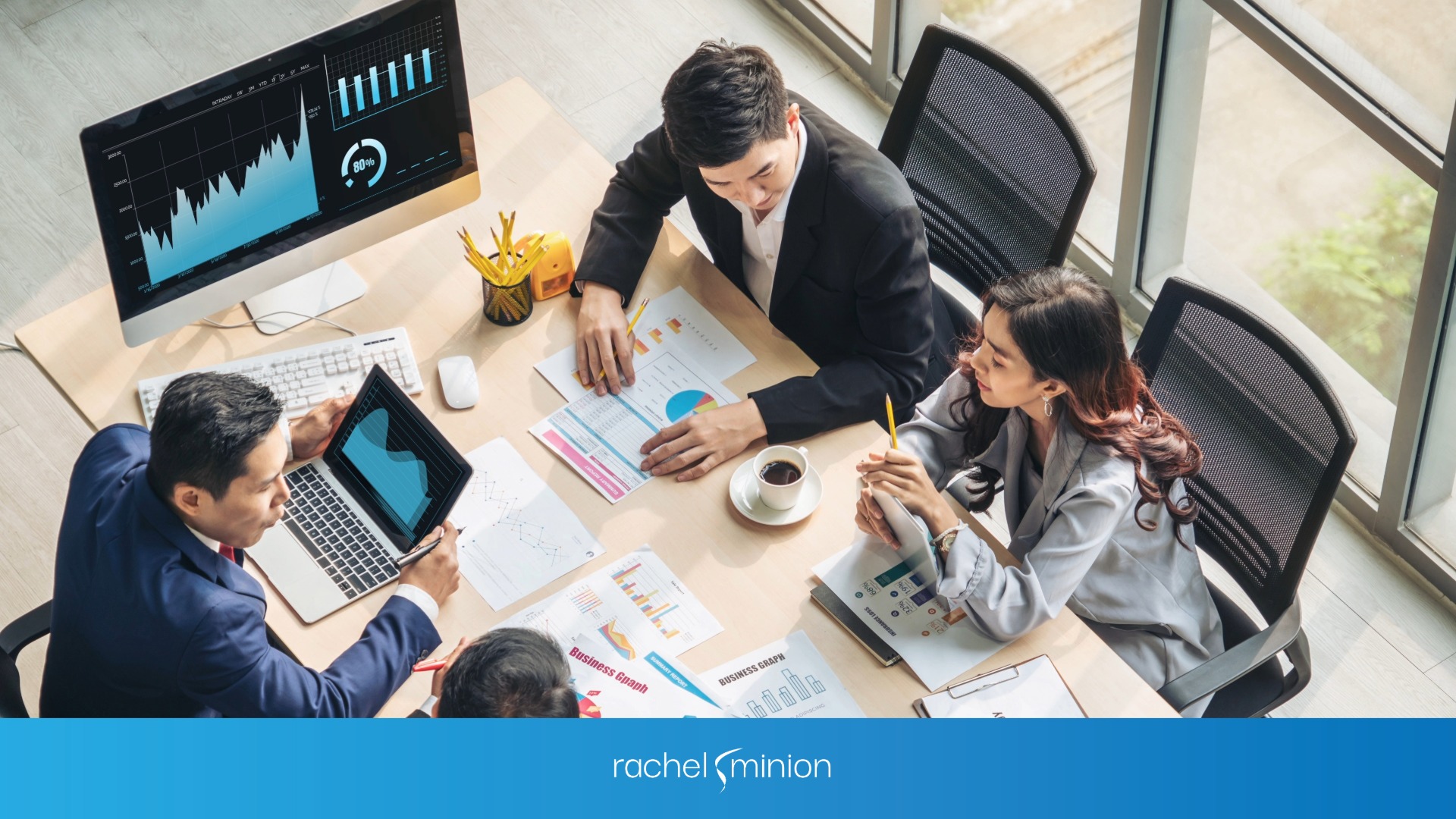 A marketing team working on innovation