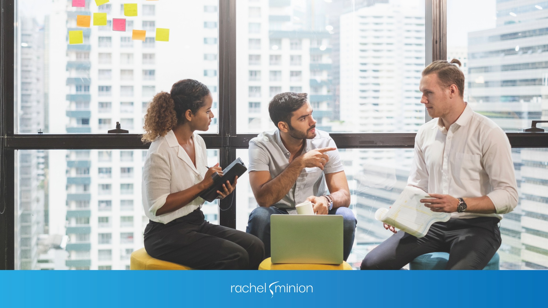 Marketing team talking